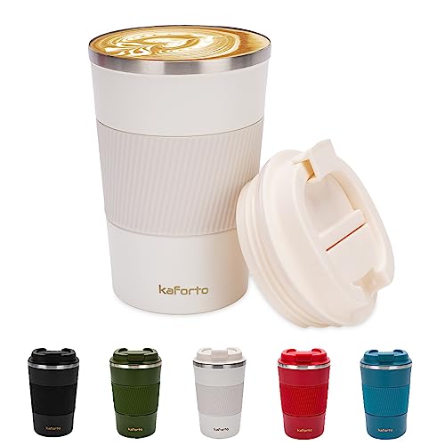 Kaforto Leakproof Vacuum Coffee Cup with Screw Lid