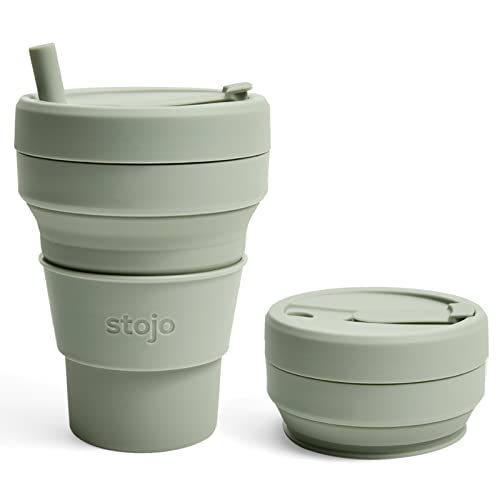 Stojo Collapsible Travel Cup With Straw