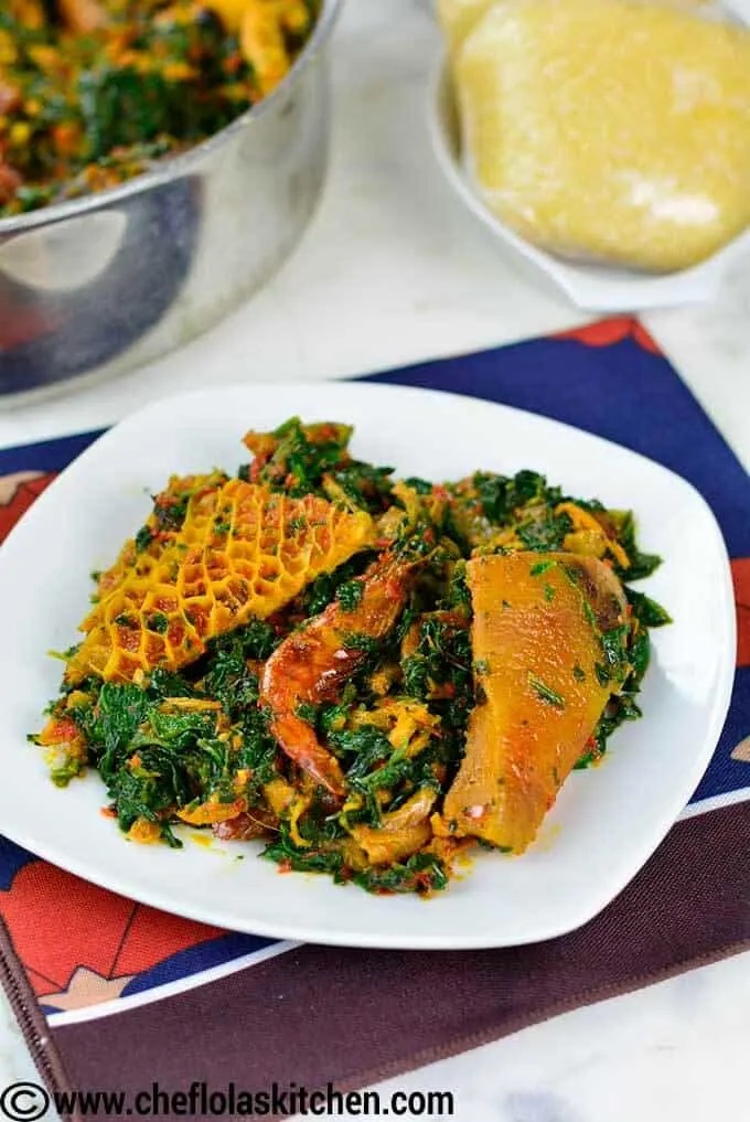 Spinach Stew (Efo Riro) Using Beef - Christmas Foods