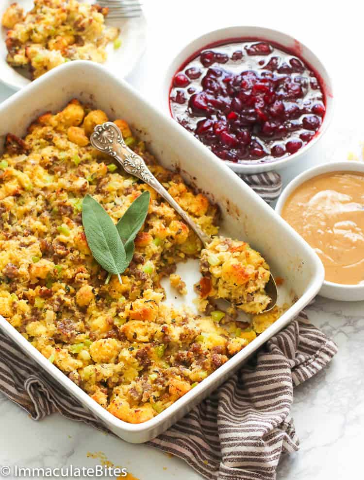 Cornbread Dressing By African Bites/Immaculate Bites