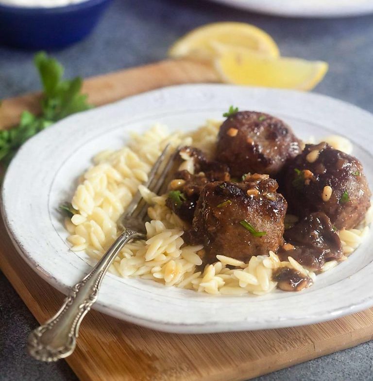 North African Meatballs with California Prunes and Pine Nuts