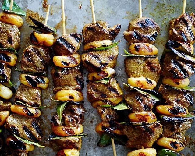 South African Lamb & Apricot Skewers a.k.a. Sosaties