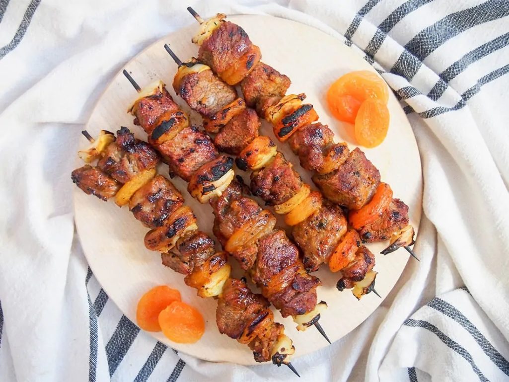 Sosaties (South African lamb and apricot kebabs)