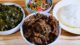 GOAT DRY FRY WITH COLLARD GREENS AND UGALI