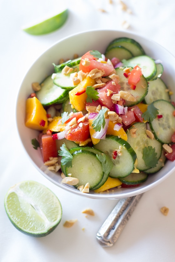 East African Mango and Cucumber Salad By The Wanderlust Kitchen