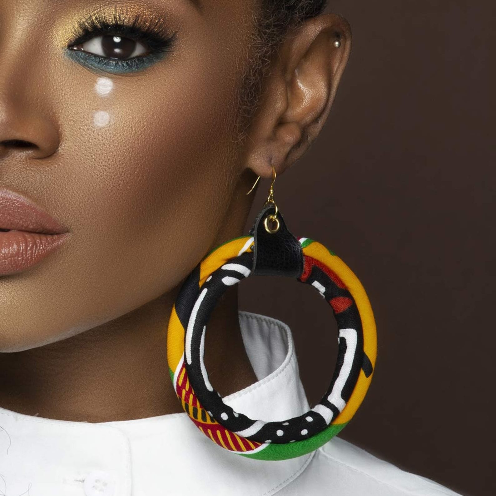 African Hoop Kente Print Earrings, Mother’s Day Gift Ideas For Black Moms