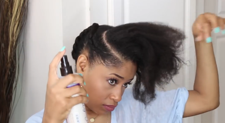 Spritz with Carol's Daughter Black Vanilla Leave In (Natural Hair Style Tutorial)