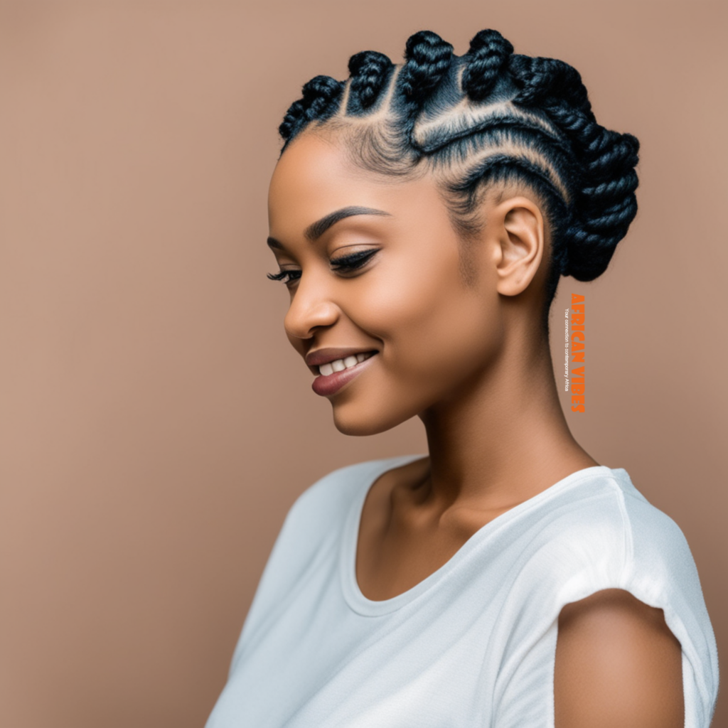 A woman with beautifully styled flat twists, showcasing the versatility and elegance of the hairstyle.