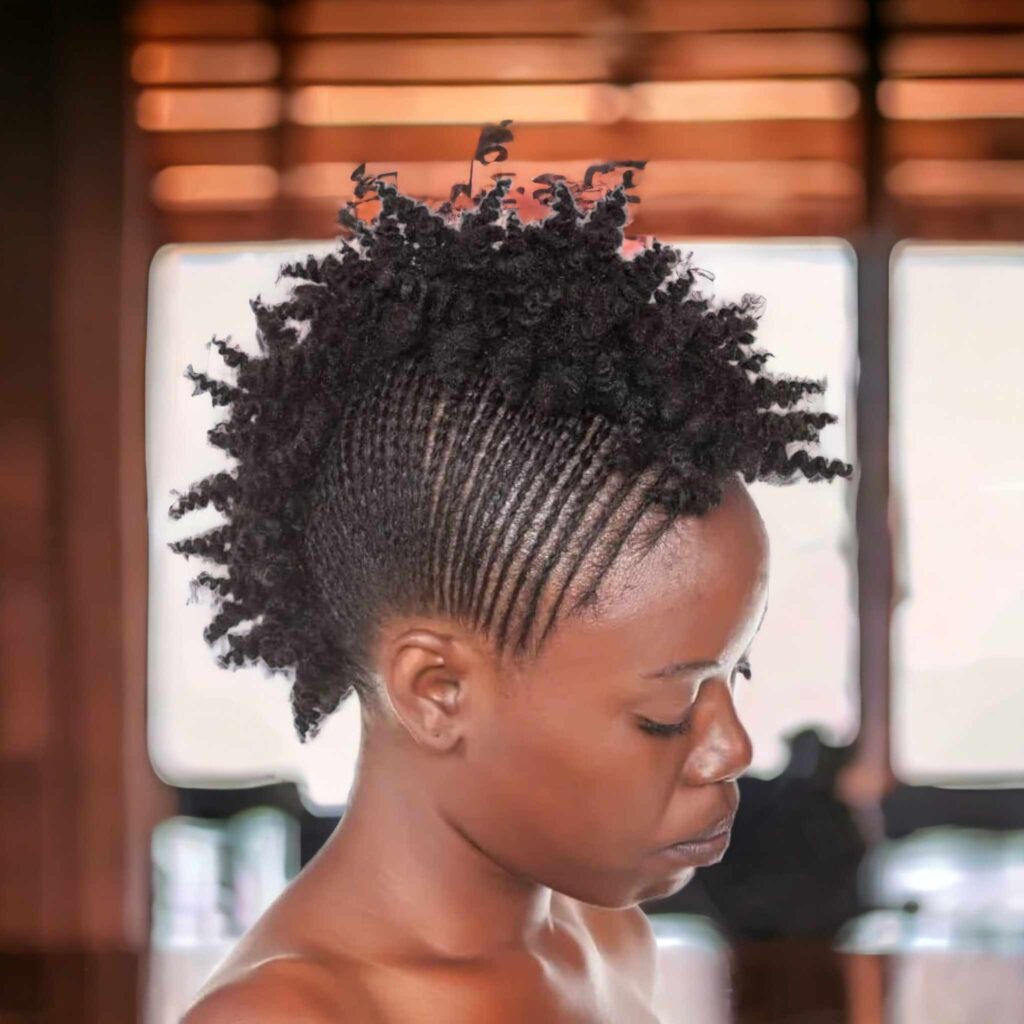 The Braided Mohawk: Bold and Beautiful 🚀 - Braids for Short Hair Styles