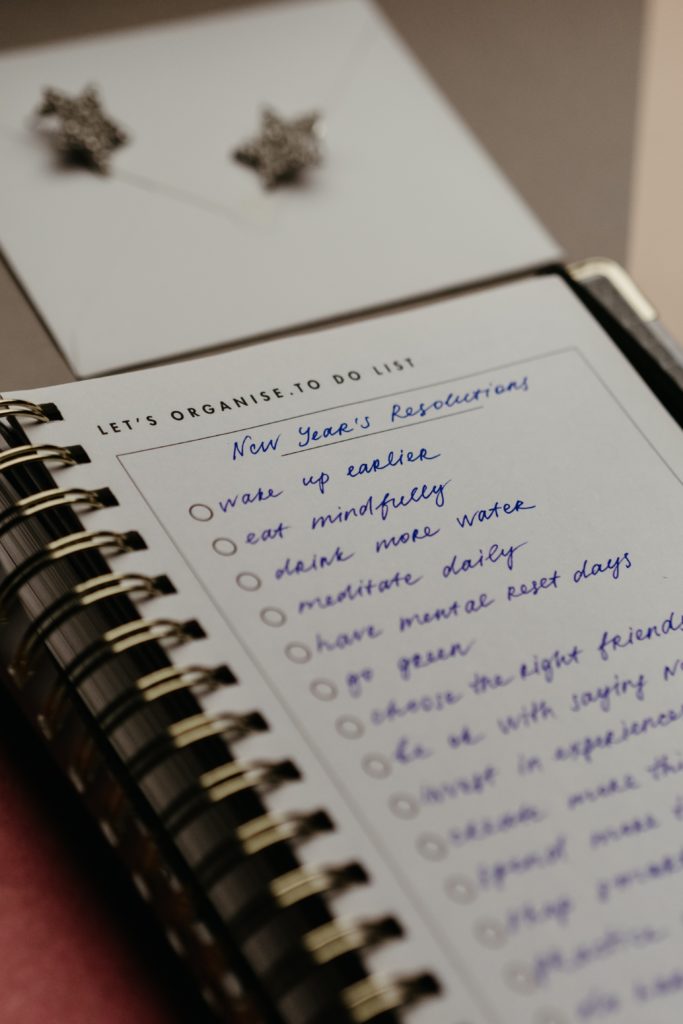 Don't try to include too much in your New Year resolutions
