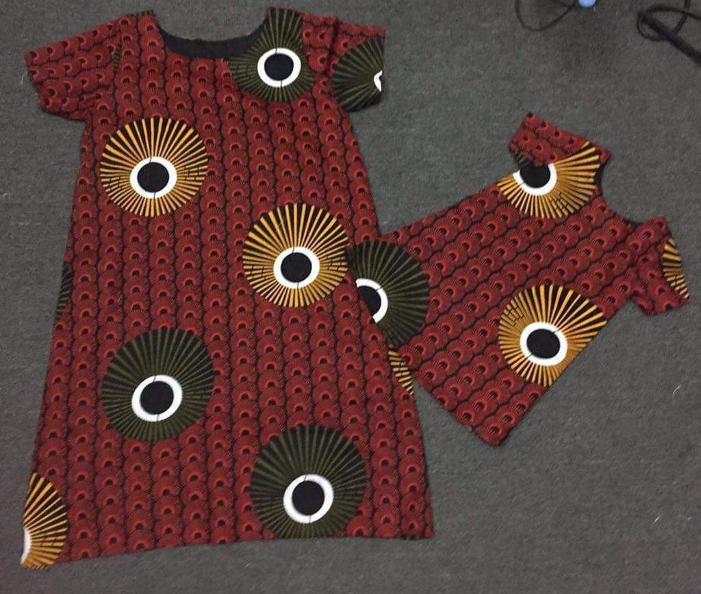 The same pattern of dress is made for both mother and her girl-child (Photo credit: MnM Clothing Line Official Facebook Page)